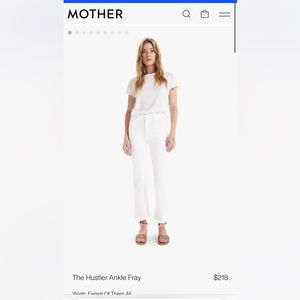 Mother Hustler jeans - white size 27. Worn once, but don’t fit me anymore.